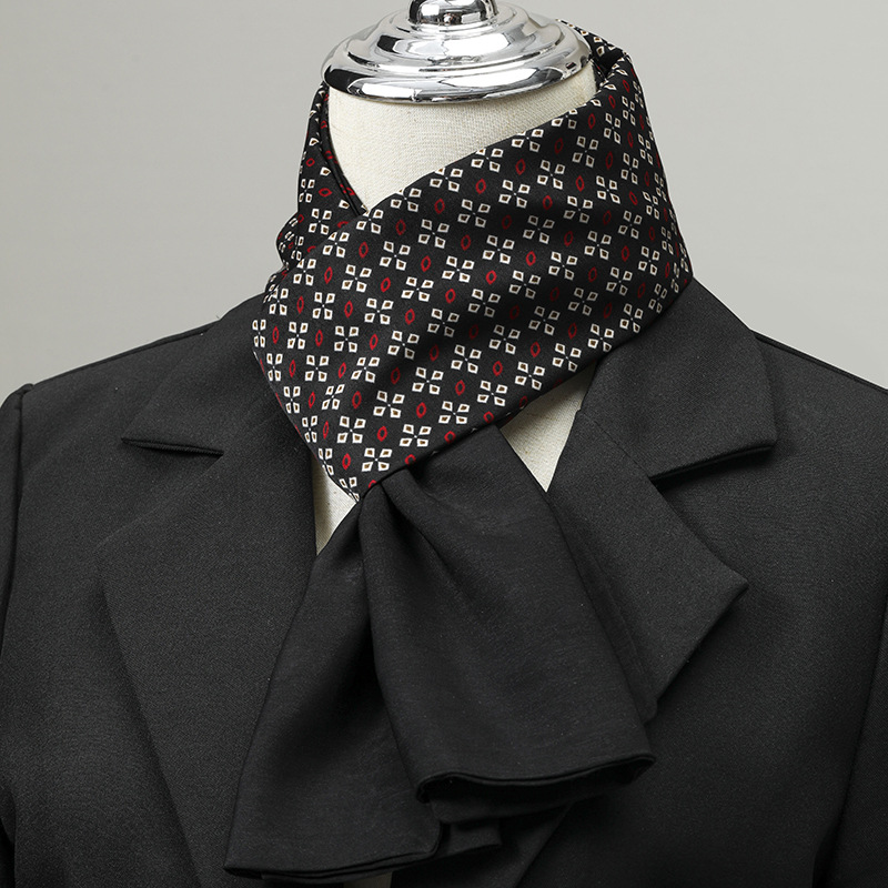 Męski szalik imitujący jedwab, – Ascot Neck Scarf recenzja i cena
