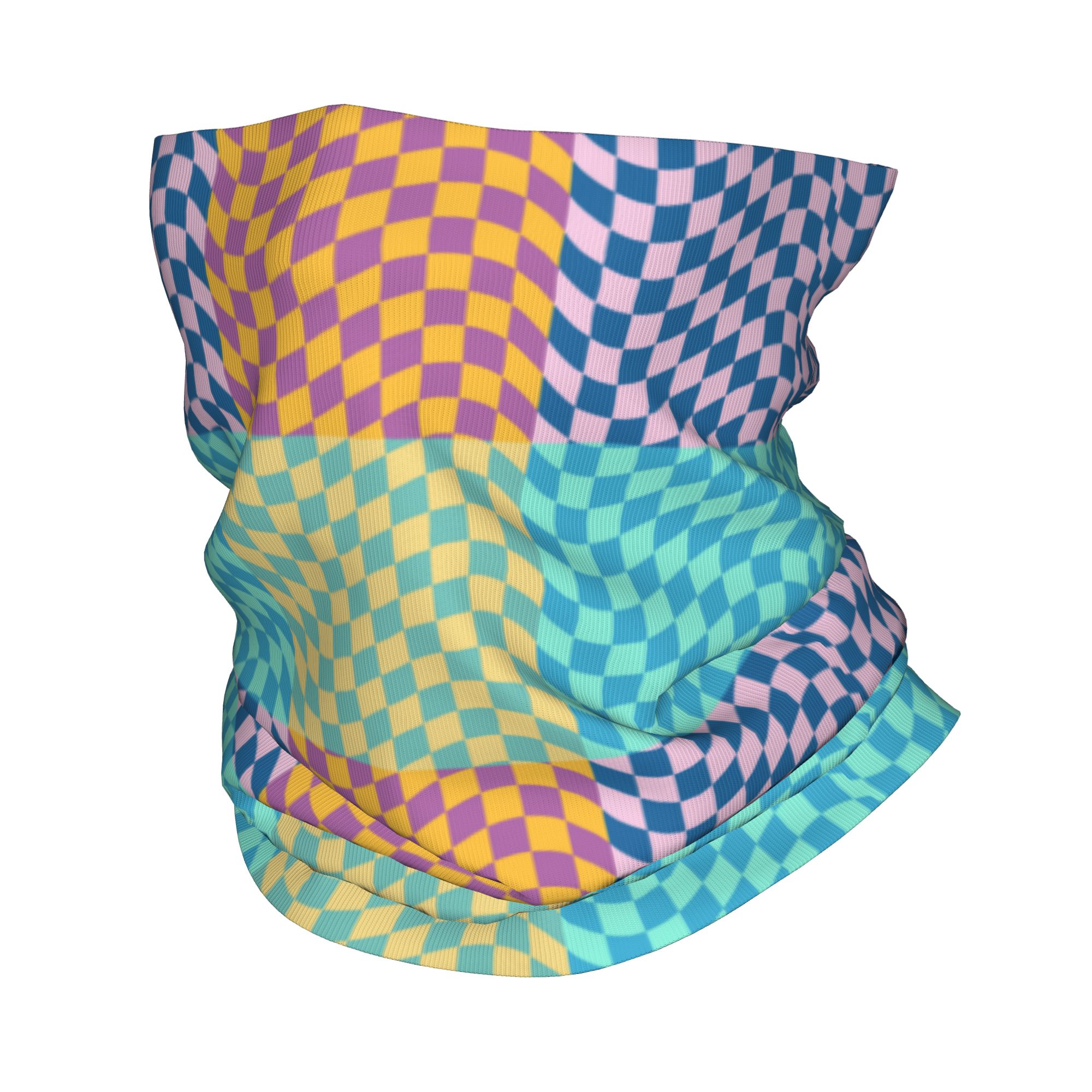 Kolorowa bandana w kratę, osło – Neck Warmer Tube recenzja i cena